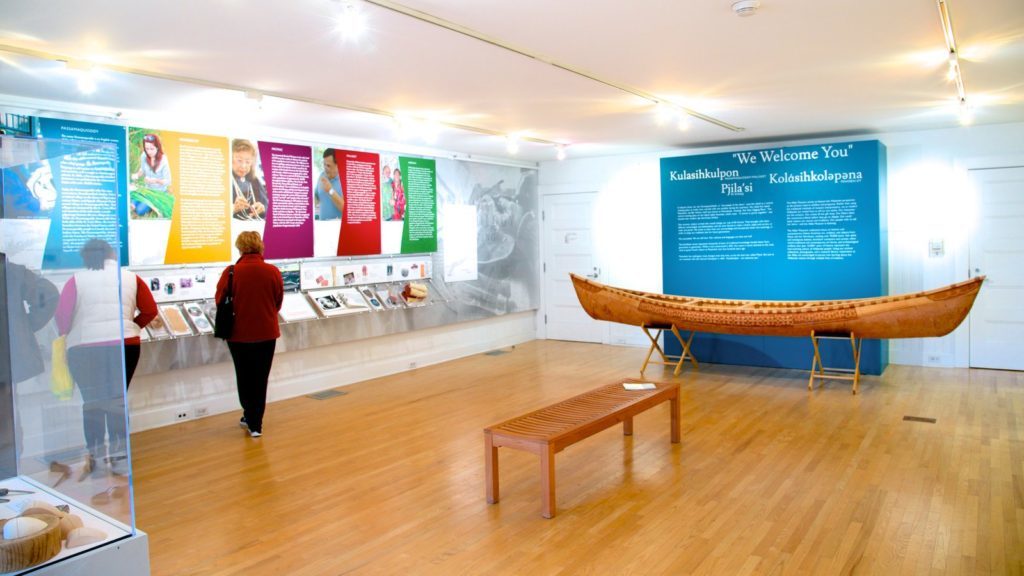Interior photo of the Abbe Museum